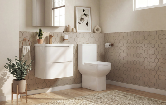 Nuie Halite Larisa Waterproof Wall Hung 600/800mm 2 Drawer Satin White