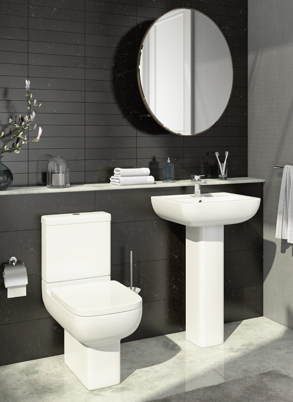 K Vit Options 600 Rimless Comfort Height WC Pan with Cistern & Soft Close Seat