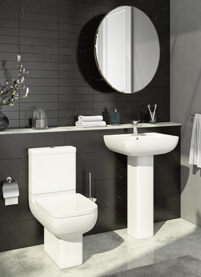 K Vit Options 600 Rimless Comfort Height WC Pan with Cistern & Soft Close Seat