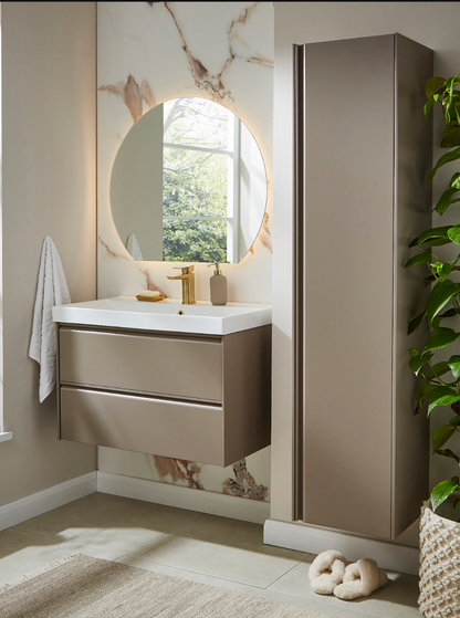 K Vit Moon Wall Mounted Tall Unit Cocoa