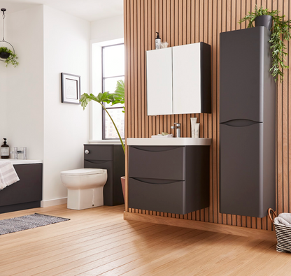 K Vit Arc Matt Graphite Wall Hung