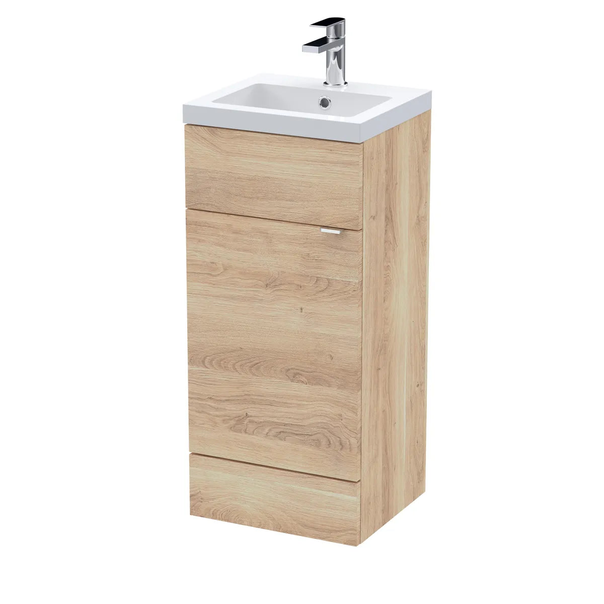 Fusion 400mm 1 Door Floor Standing Vanity Unit & Basin Full Depth