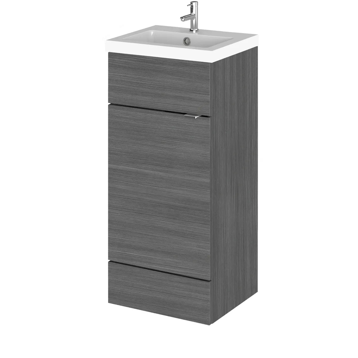 Fusion 400mm 1 Door Floor Standing Vanity Unit & Basin Full Depth