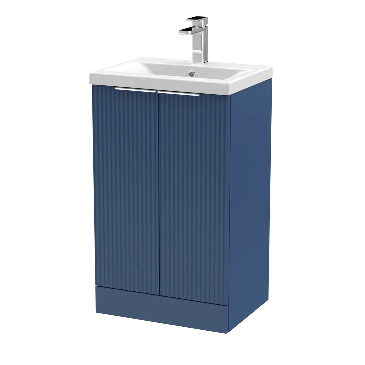 Fluted 500/600mm 2 Door floor Standing Vanity