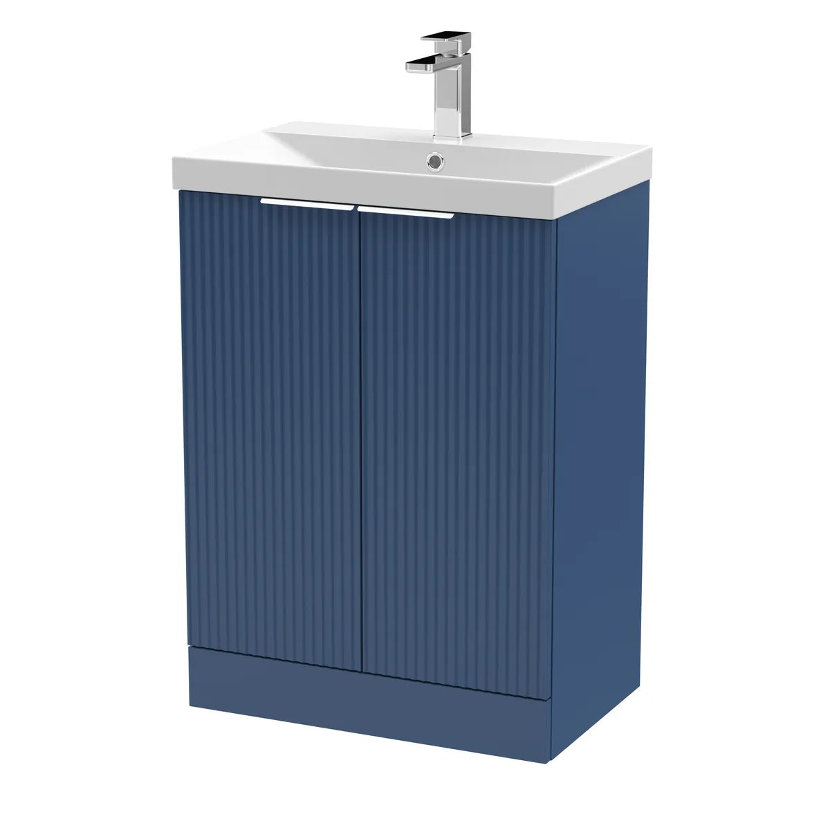 Fluted 500/600mm 2 Door floor Standing Vanity