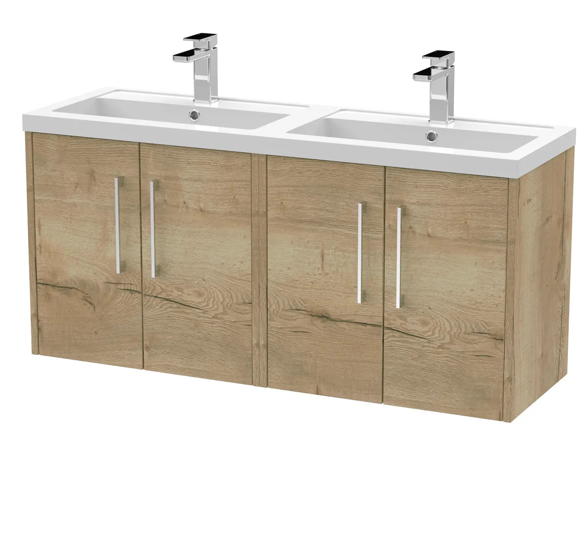 Juno 1200mm 4 Door Wall Hung Twin Vanity