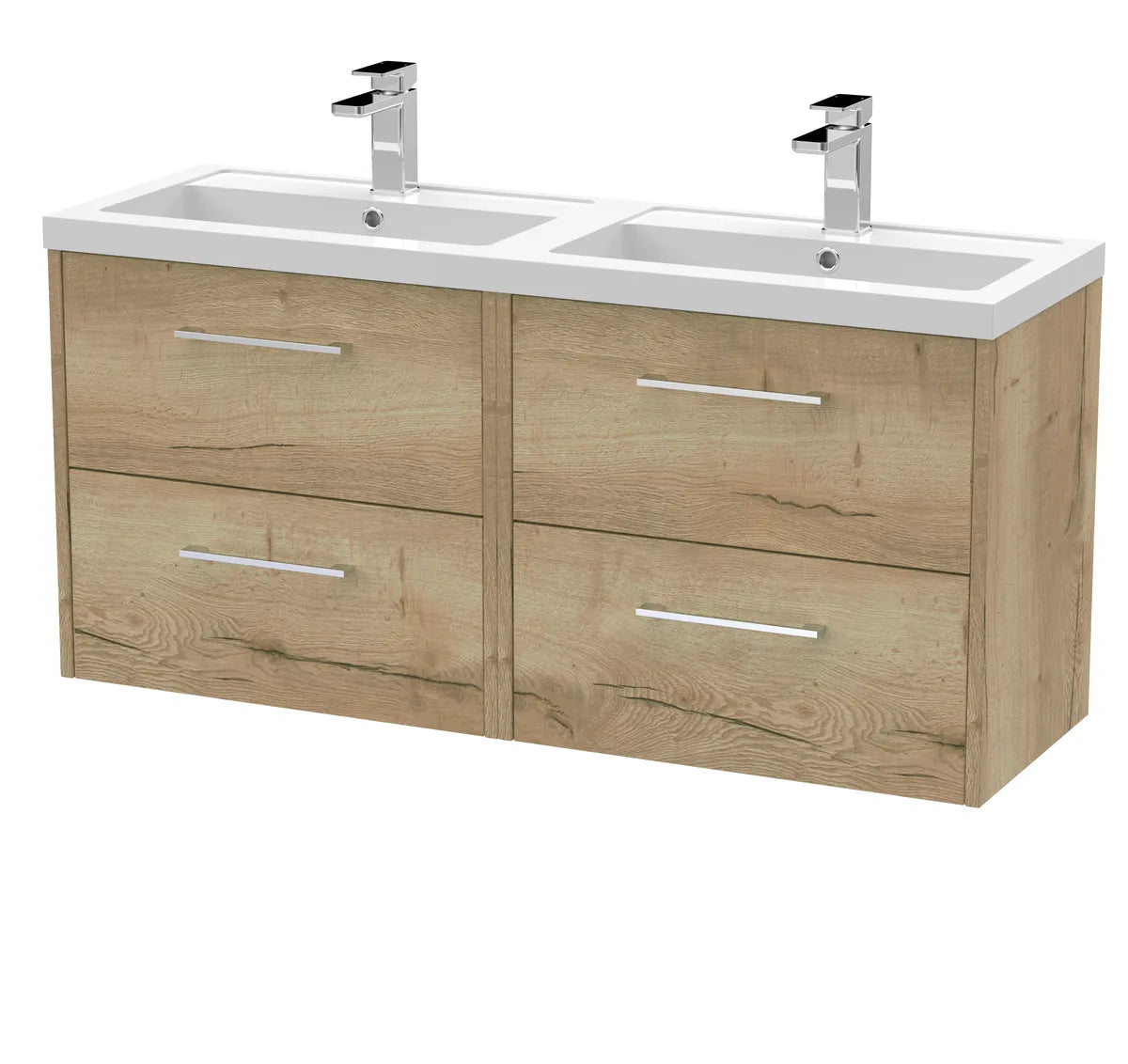 Juno 1200mm 2/4 Drawer Wall Hung Twin Vanity