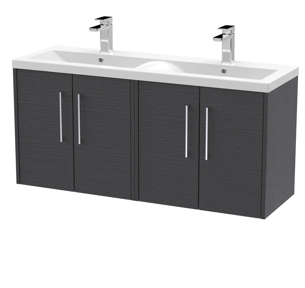 Juno 1200mm 4 Door Wall Hung Twin Vanity