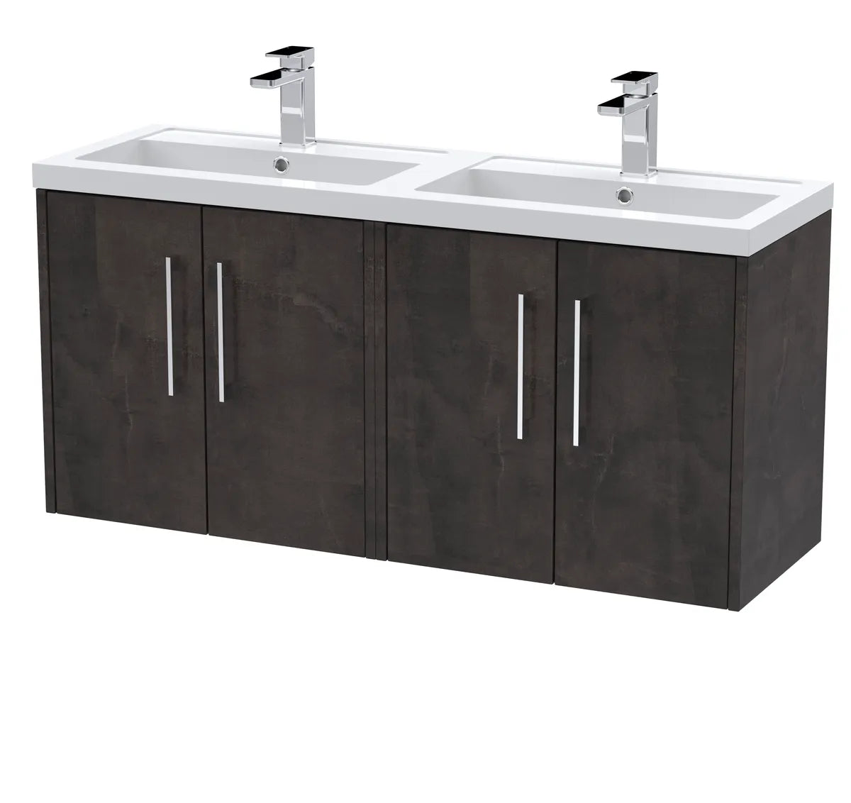 Juno 1200mm 4 Door Wall Hung Twin Vanity