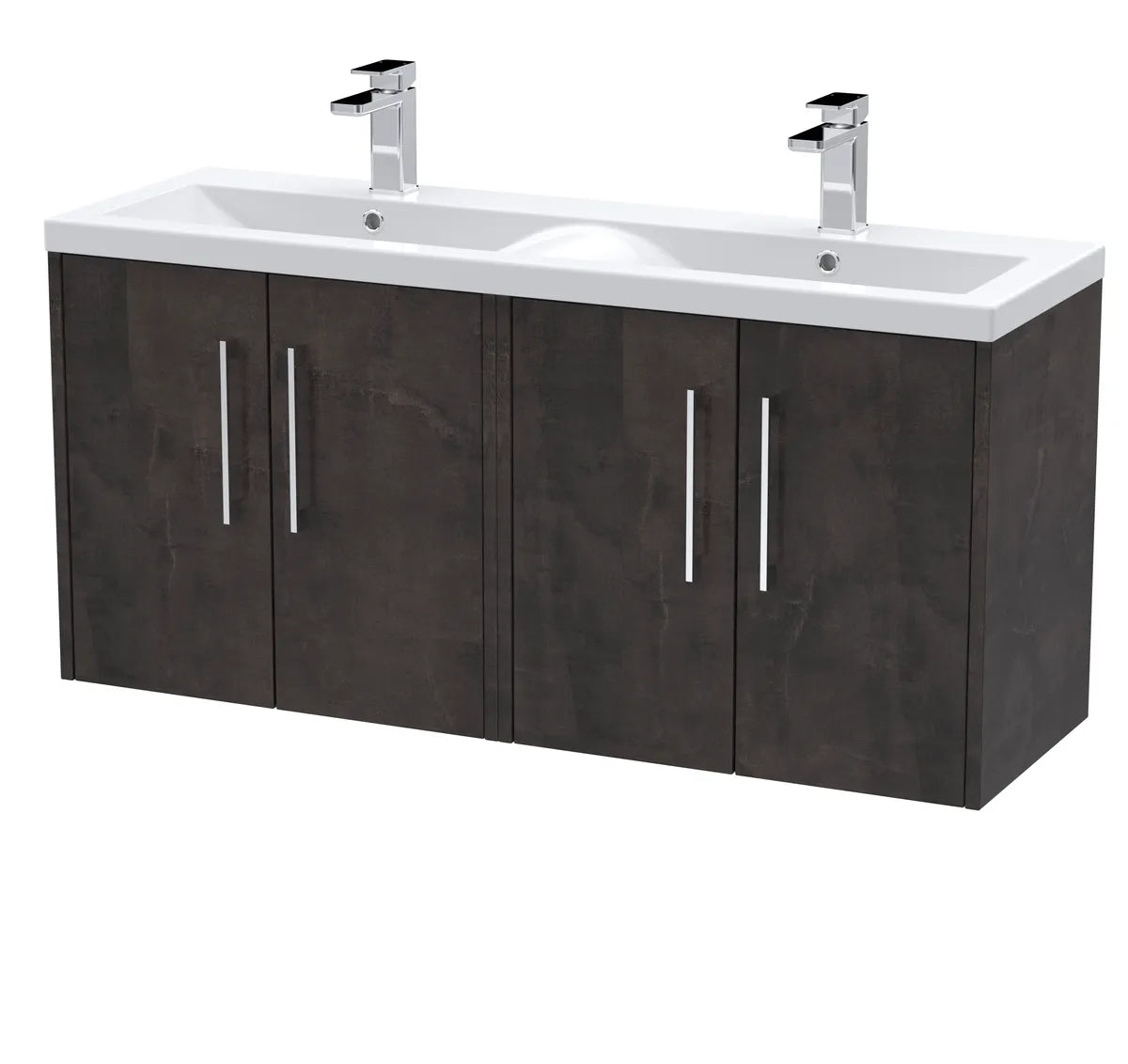 Juno 1200mm 4 Door Wall Hung Twin Vanity