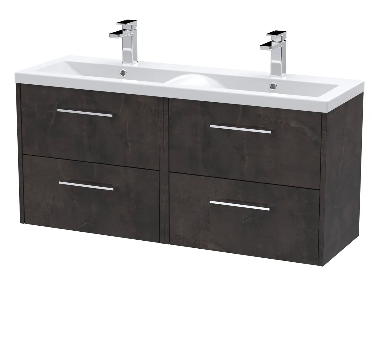 Juno 1200mm 2/4 Drawer Wall Hung Twin Vanity
