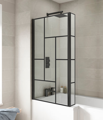 Nuie Black 6mm Bath screens