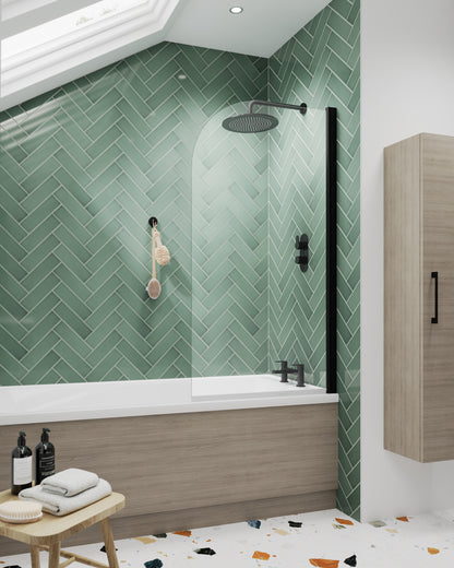 Nuie Black 6mm Bath screens