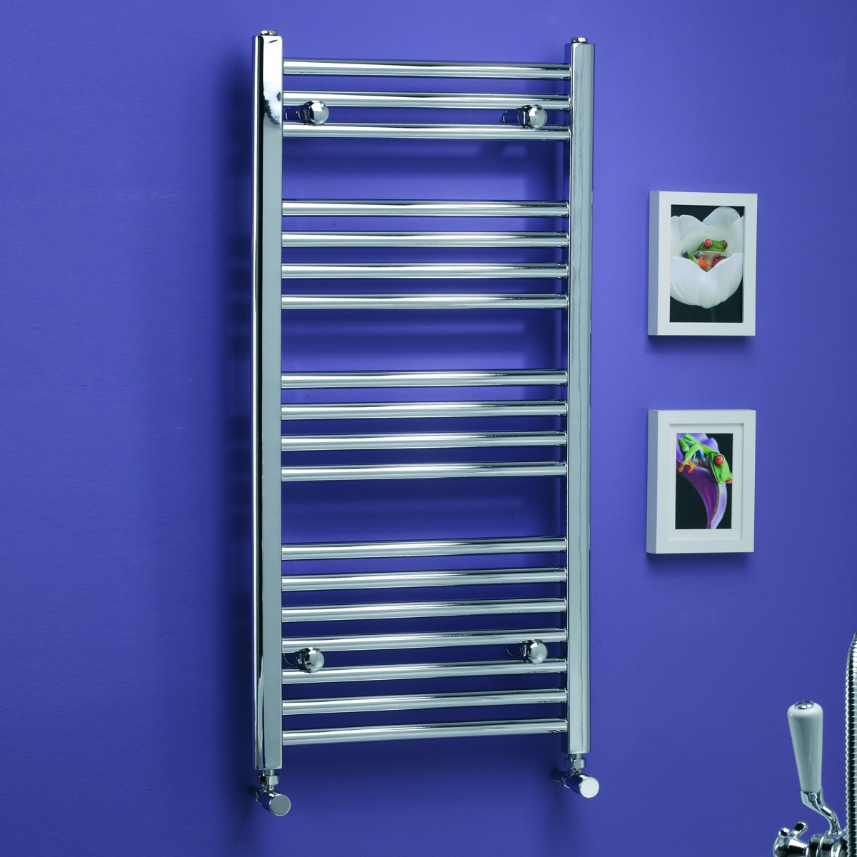 K Rail Chrome Towel Straight Radiator 25mm