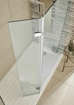 Hudson Reed Chrome Wetroom Screens with Support Bar