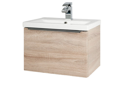 Kore Sonoma Oak Wall Mounted Drawer/Basin Unit 500mm, 600mm, 800mm