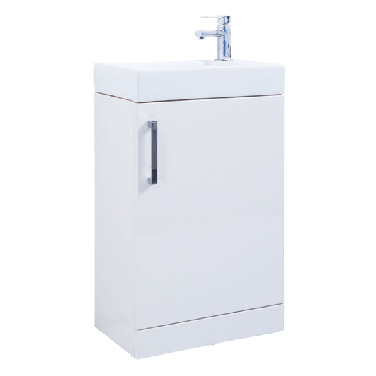 Liberty Floor Standing Unit with Ceramic Basin - White
