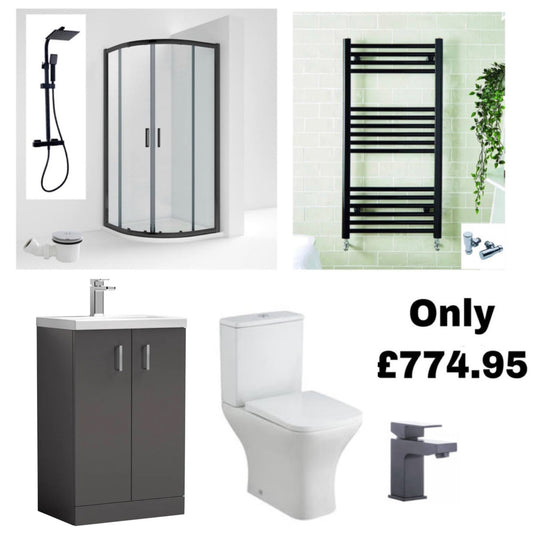 Stunning Gloss Grey Shower room deal