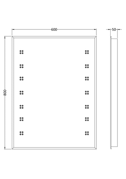 Lucid Led Mirror w/ Shaving Socket
