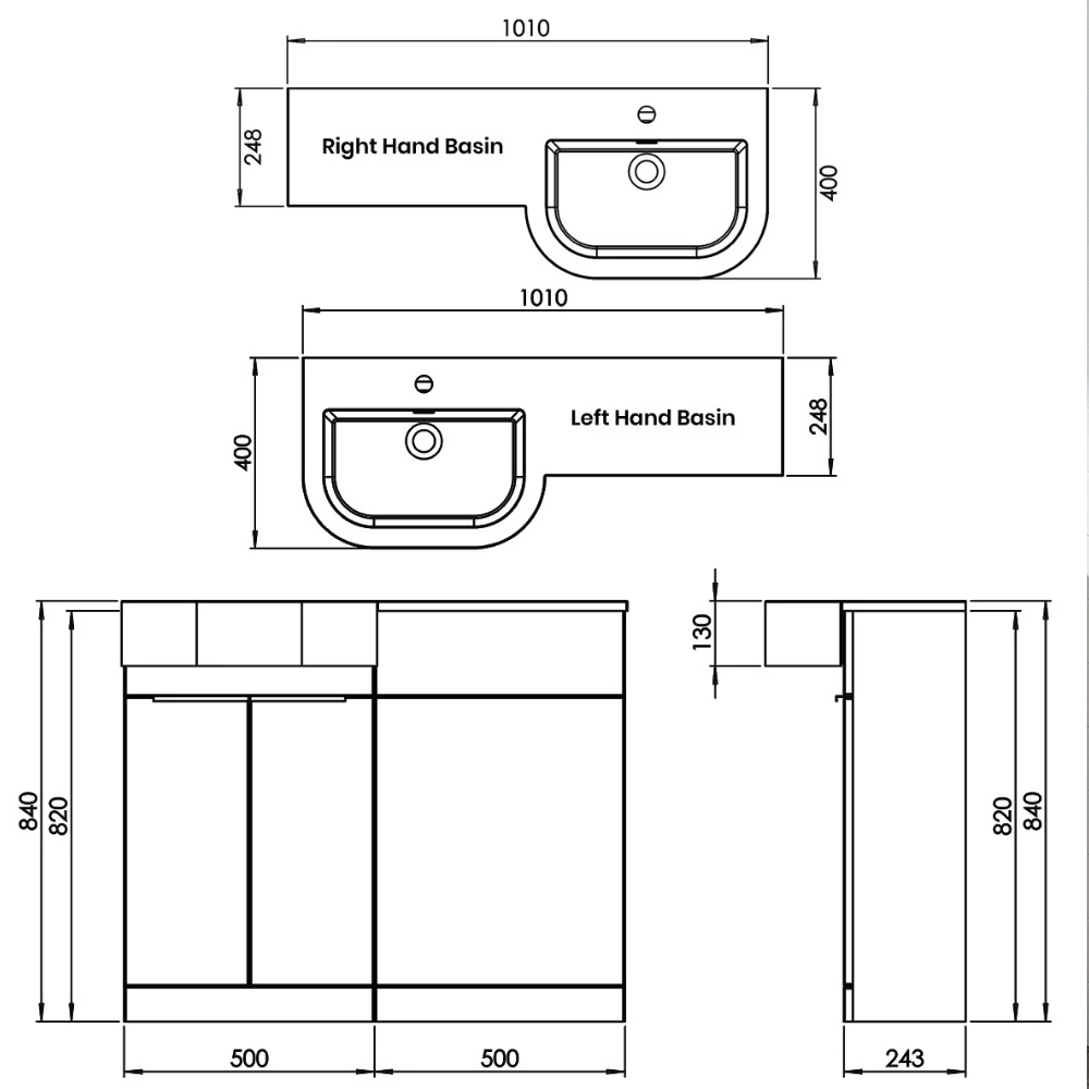 Round Matt Grey Combination Package