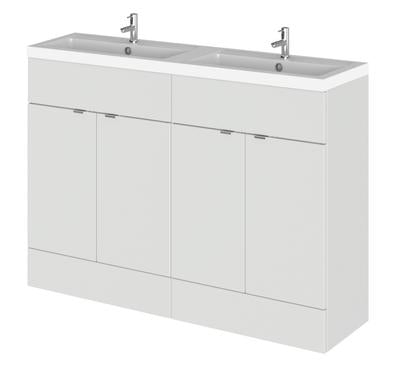 1200MM VANITY UNIT & DOUBLE POLYMARBLE BASIN