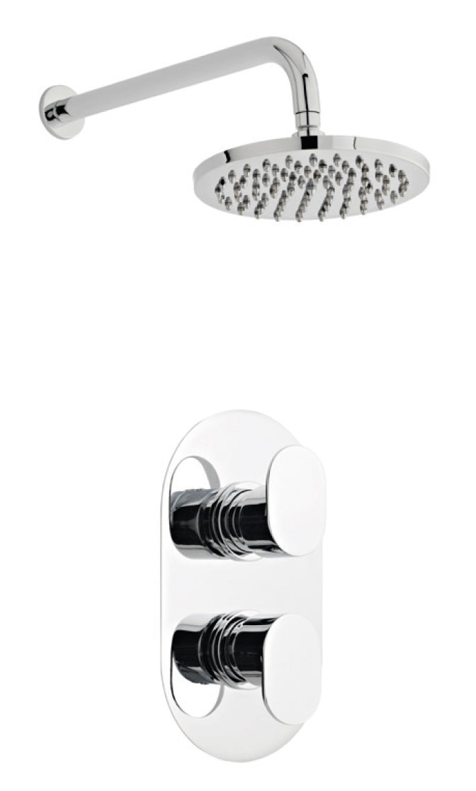 Logik Option 2 Thermostatic Concealed Shower with Fixed Overhead Drencher