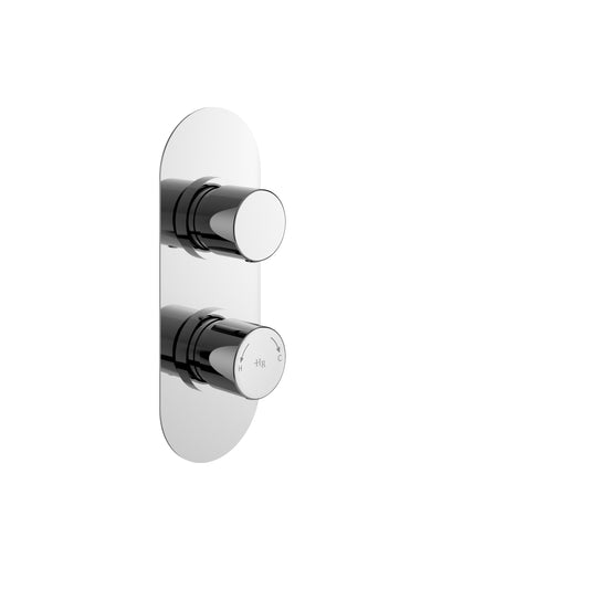 Round Twin Shower Valve W/Diverter