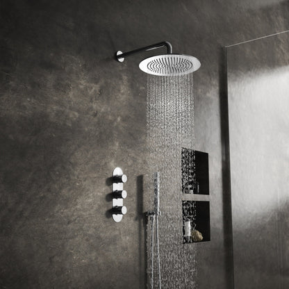 Round Twin Shower Valve W/Diverter