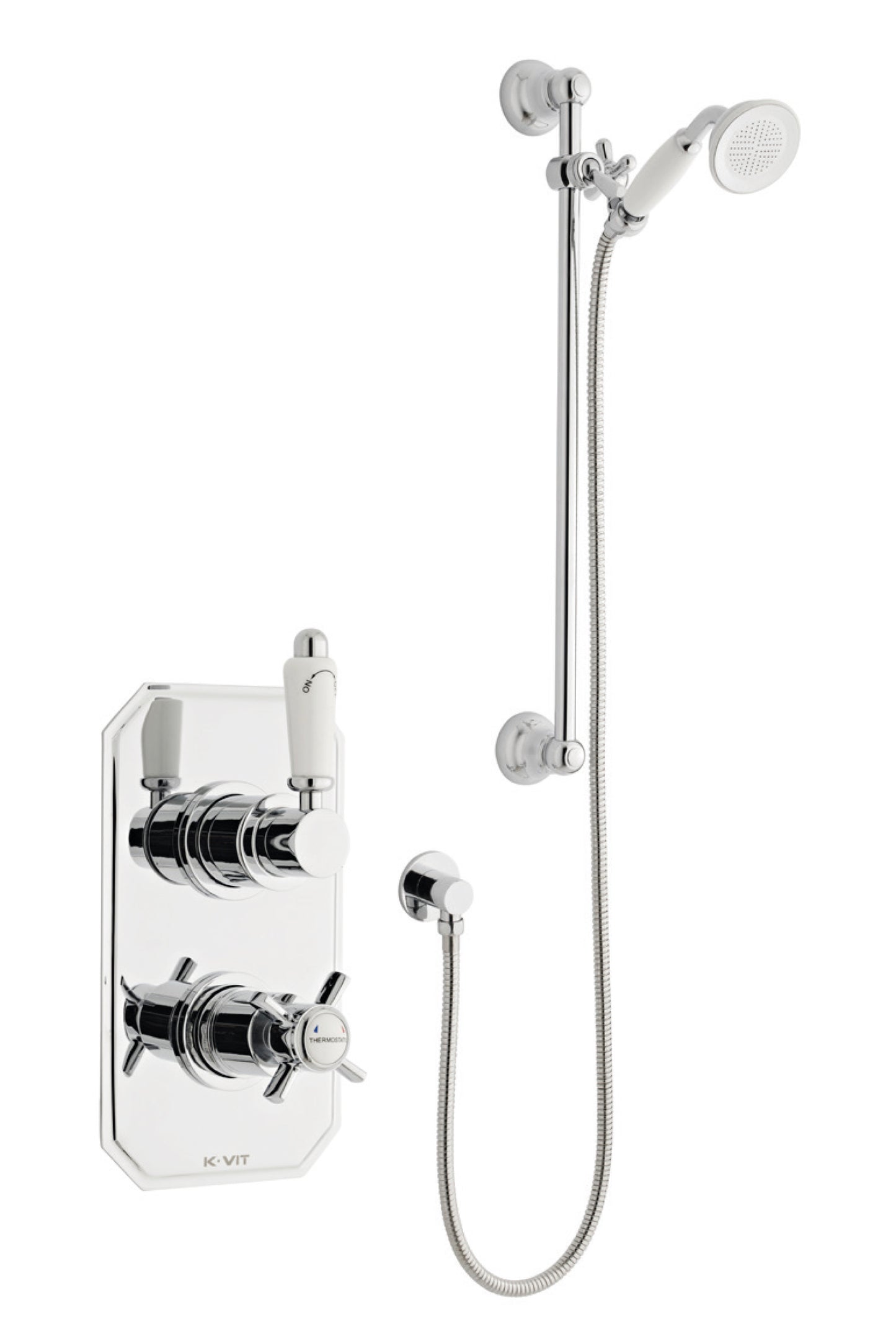 Klassique Option 1 Thermostatic Concealed Shower with Adjustable Slide Rail Kit