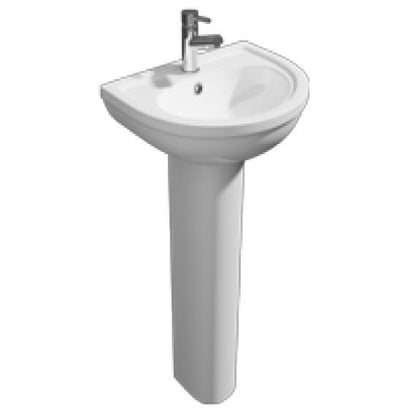 Bijoux 550mm 1th Basin & Pedestal