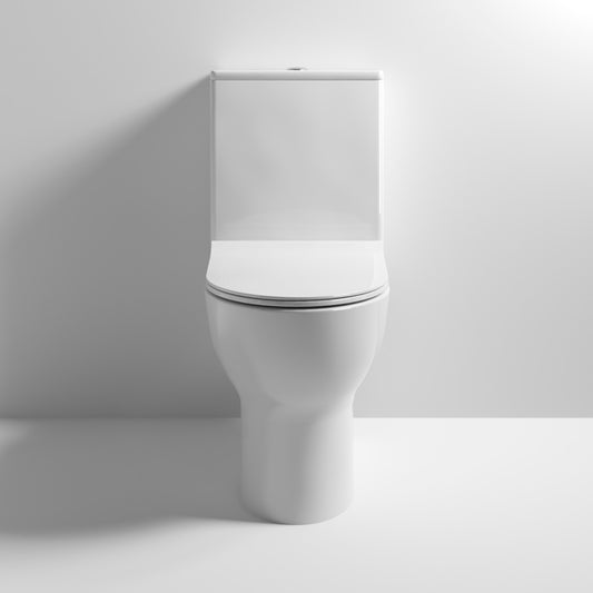 Freya Semi Flush To Wall Close Coupled Pan, Cistern & Soft Close Seat