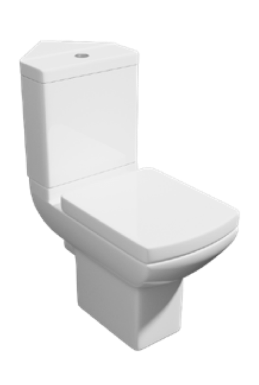 Pure Corner Pan, Cistern & Soft Close Seat