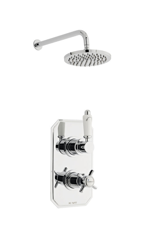 Klassique Option 2 Thermostatic Concealed Shower with Fixed Overhead Drencher