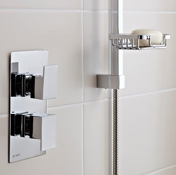 Element Option 1 Thermostatic Concealed Shower with Adjustable Slide Rail Kit