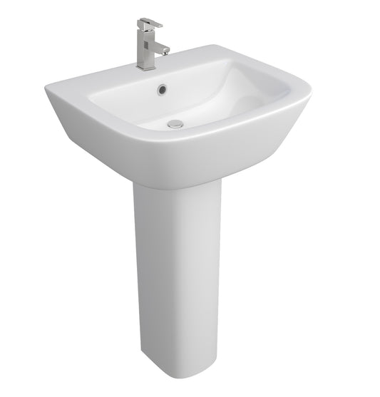 Project Square 550mm 1th Basin & Pedestal