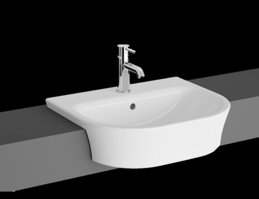 Eklipse Square 550mm Compact Semi recessed Basin