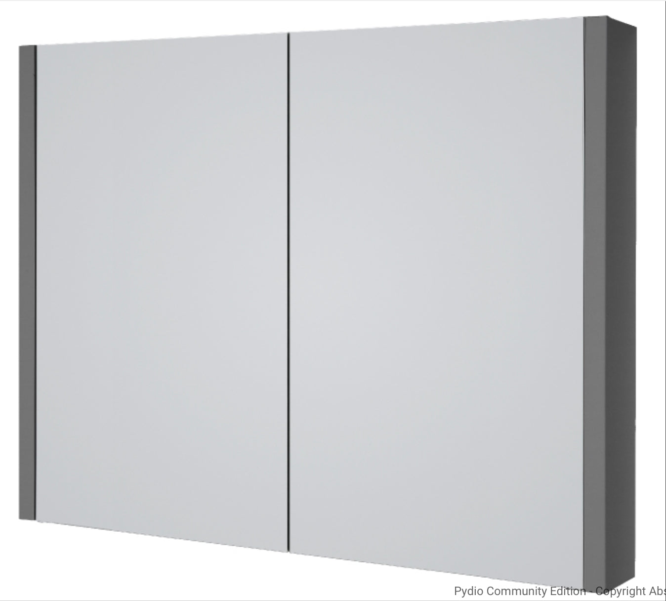 Purity 800mm Mirror Cabinet - Gloss Grey