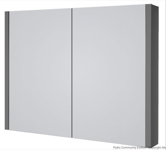 Purity 800mm Mirror Cabinet - Gloss Grey