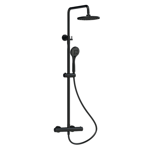 Nuie JTY475 Round Black Bar Showers with Drencher