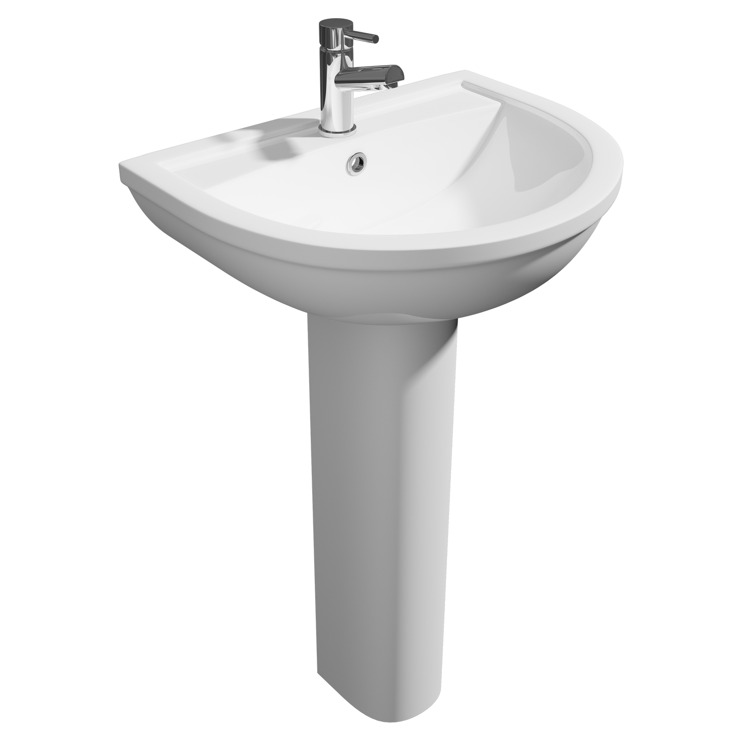 Style 450mm, 550mm 1th Basin & Pedestal