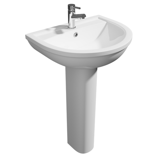 Style 450mm, 550mm 1th Basin & Pedestal