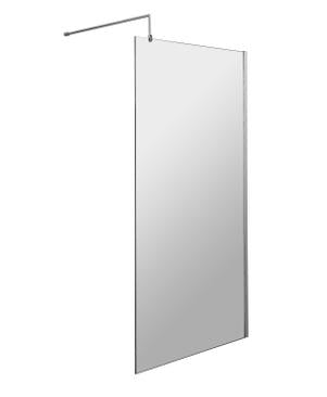 Hudson Reed Chrome Wetroom Screens with Support Bar