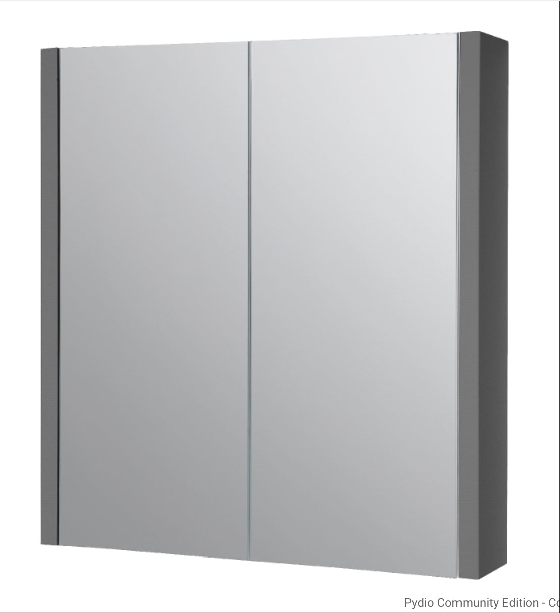 Purity 600mm Mirror Cabinet - Gloss Grey