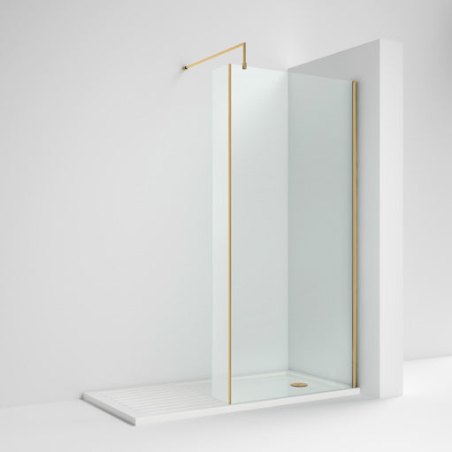 Nuie Brushed Brass Wetroom Screens