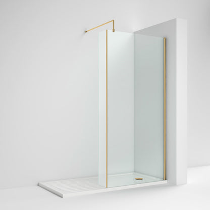 Nuie Brushed Brass Wetroom Screens