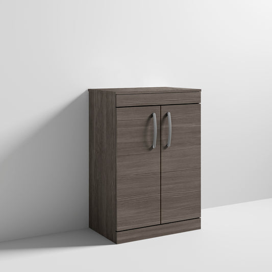 Athena 2 Door 600mm Cabinet and Worktop. Brown Grey Avola