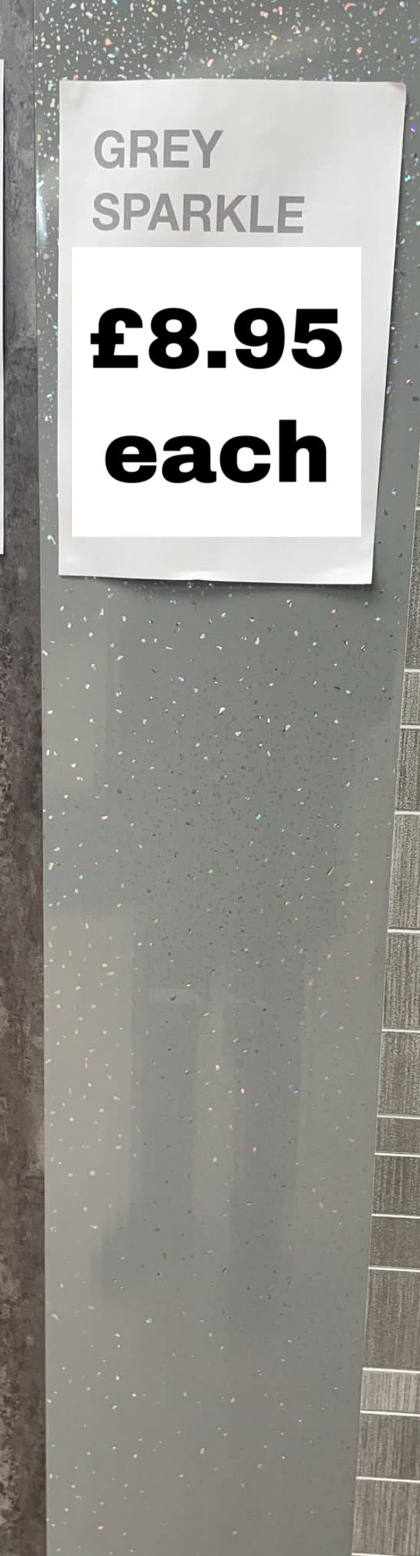 Grey Sparkle Cladding 2950 x 250 x 8mm