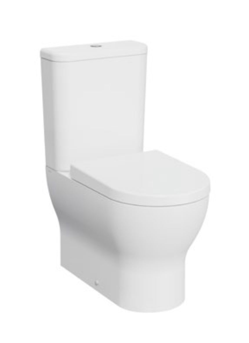 Eklipse Round Close to Wall Rimless WC Pan, Cistern and Soft Close Seat