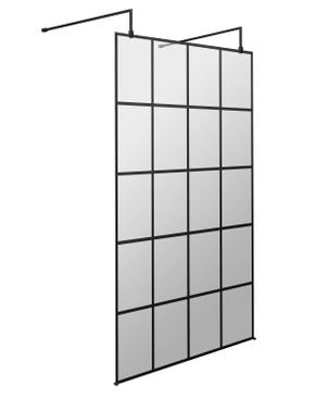 Hudson Reed Black Frame Wetroom Screens