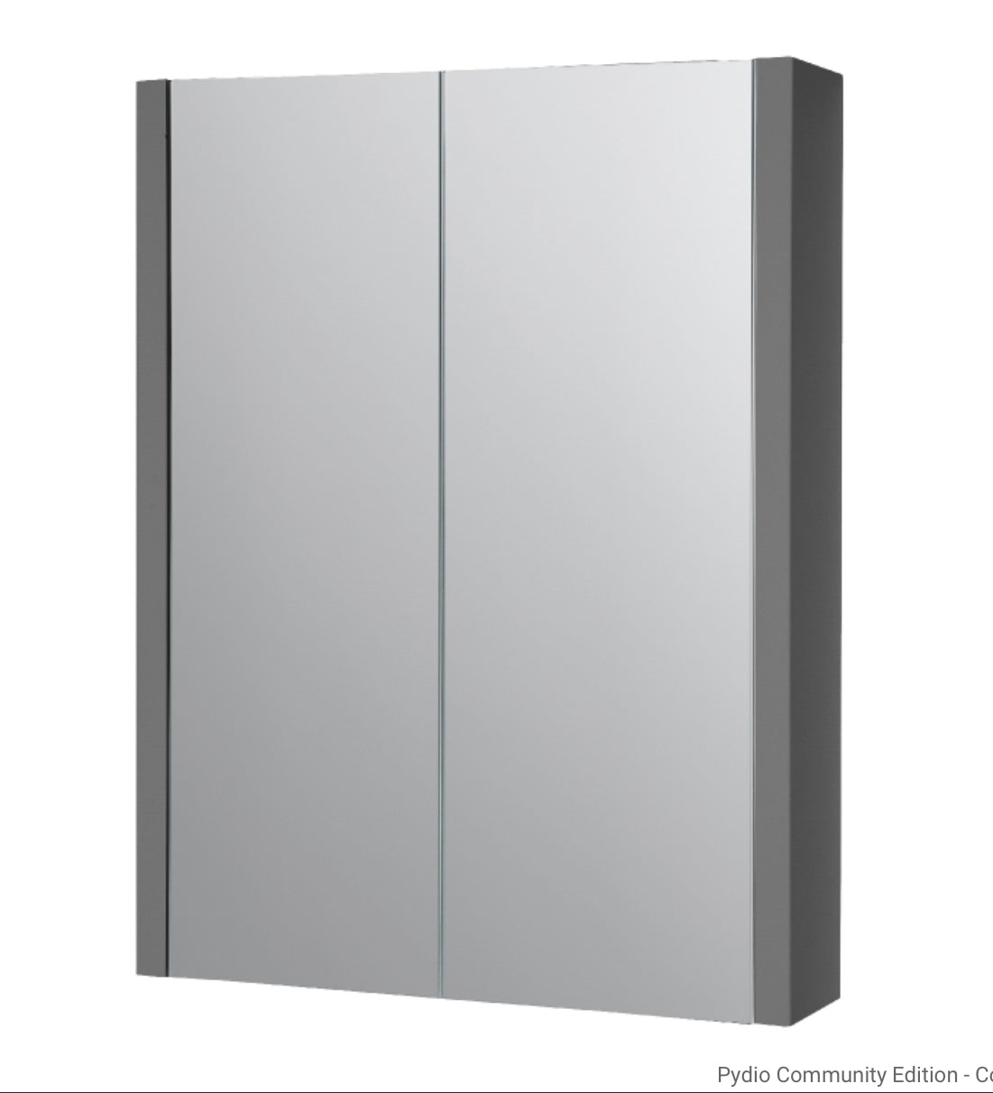 Purity 500mm Mirror Cabinet - Gloss Grey